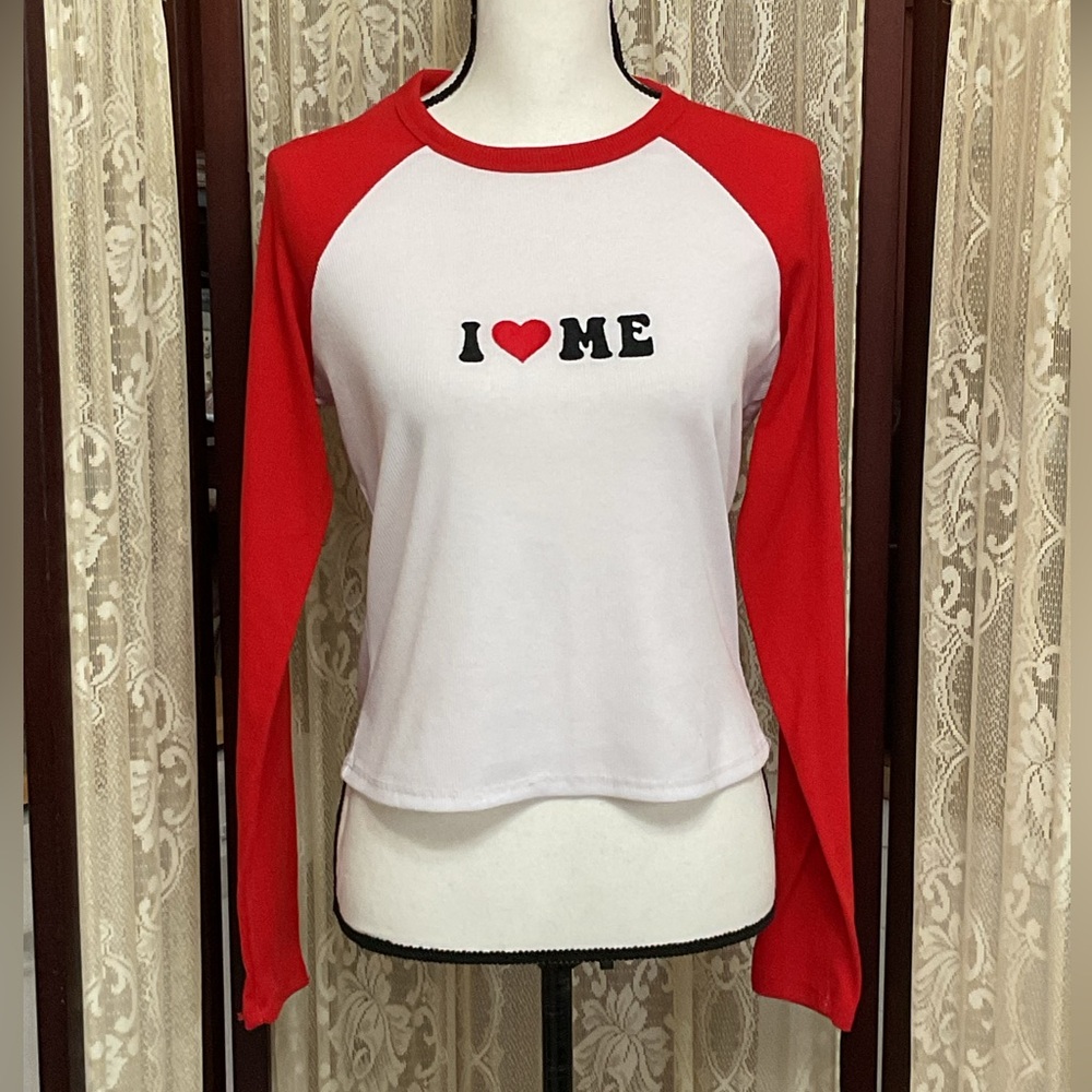 RUE 21 L/S RIBBED CROP TOP - SZ XL (see measurements)
